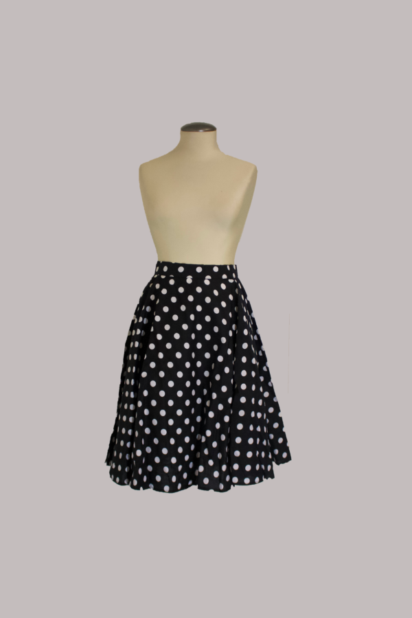 Flared Polkadot Midi Skirt - Image 3